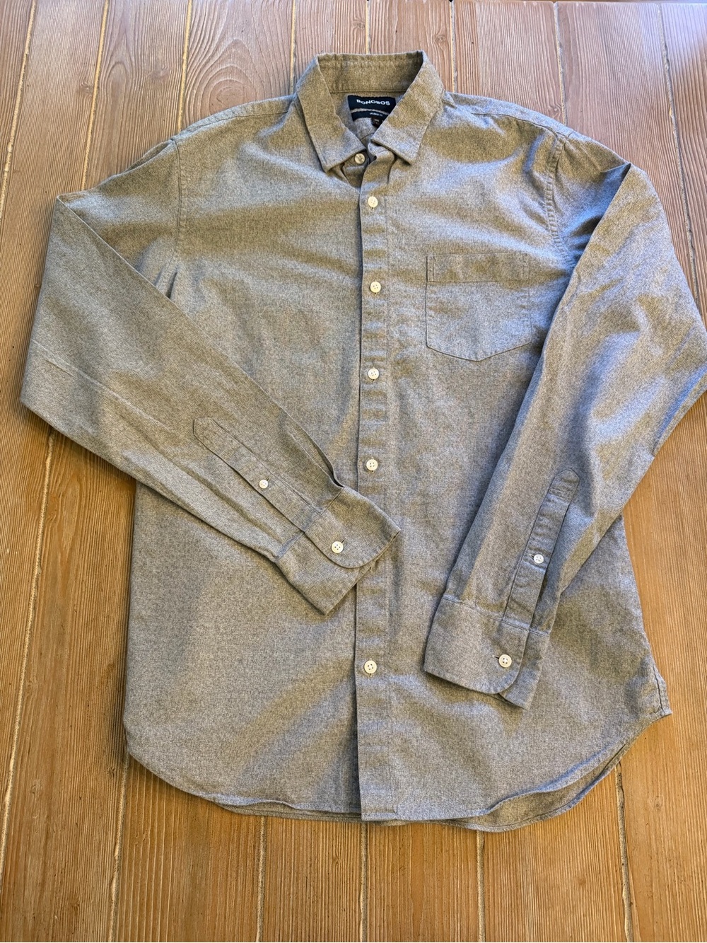 Bonobos Men's Gray Button-Down Shirt - Heathered Finish